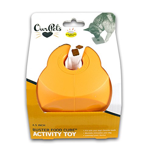 Our Pets Buster Food Cube Interactive Dog Toy, Large (Colors Vary), Multicolor (2130010780)